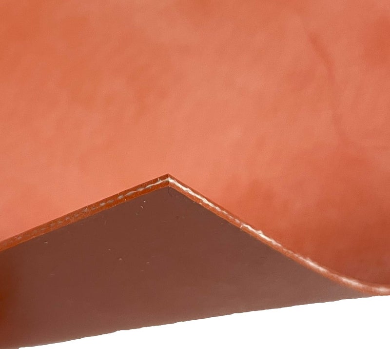 Exactly Rubber ورقة سيليكون مدعمة بالألياف، حمراء 1/32 × 18” × 18” 70A، مصنوعة في الولايات المتحدة الأمريكية، مادة حشية ثقيلة التحمل عالية الحرارة، وسادات ختم لحماية السطح مع تعزيز الألياف الزجاجية - Image 1